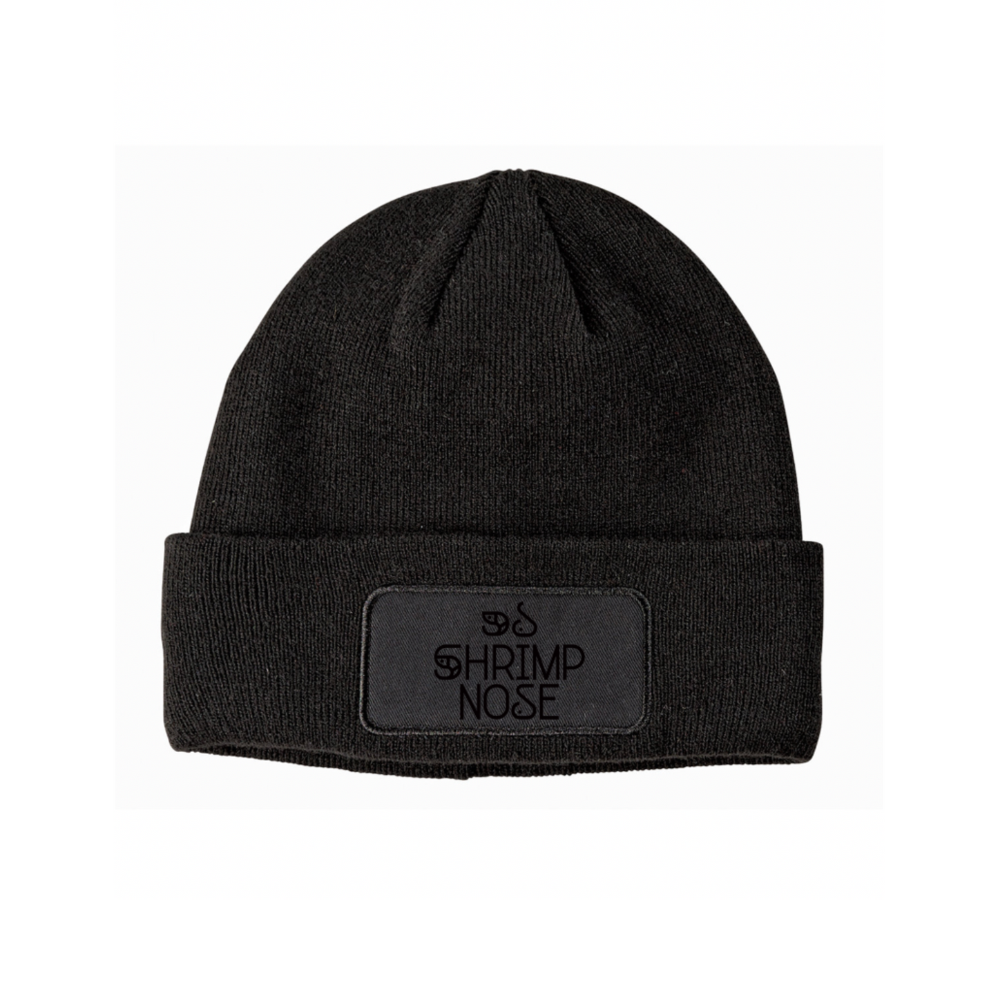 Shrimpnose - Black Logo Beanie