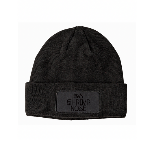Shrimpnose - Black Logo Beanie